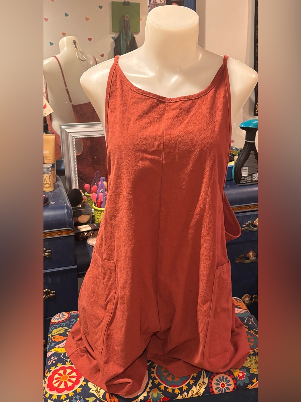 Linen shorts romper